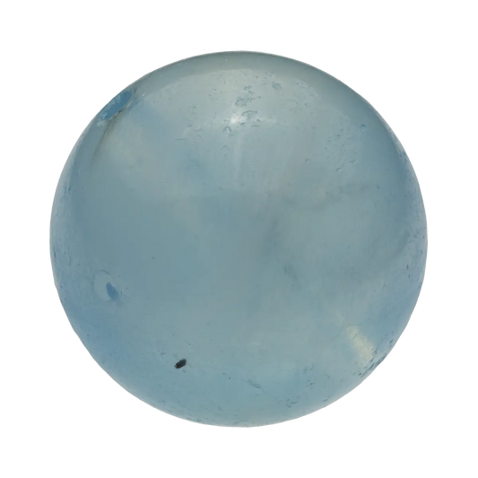 Vibrant aquamarine gemstone, showcasing its brilliant blue-green color and sparkling, polished facets.