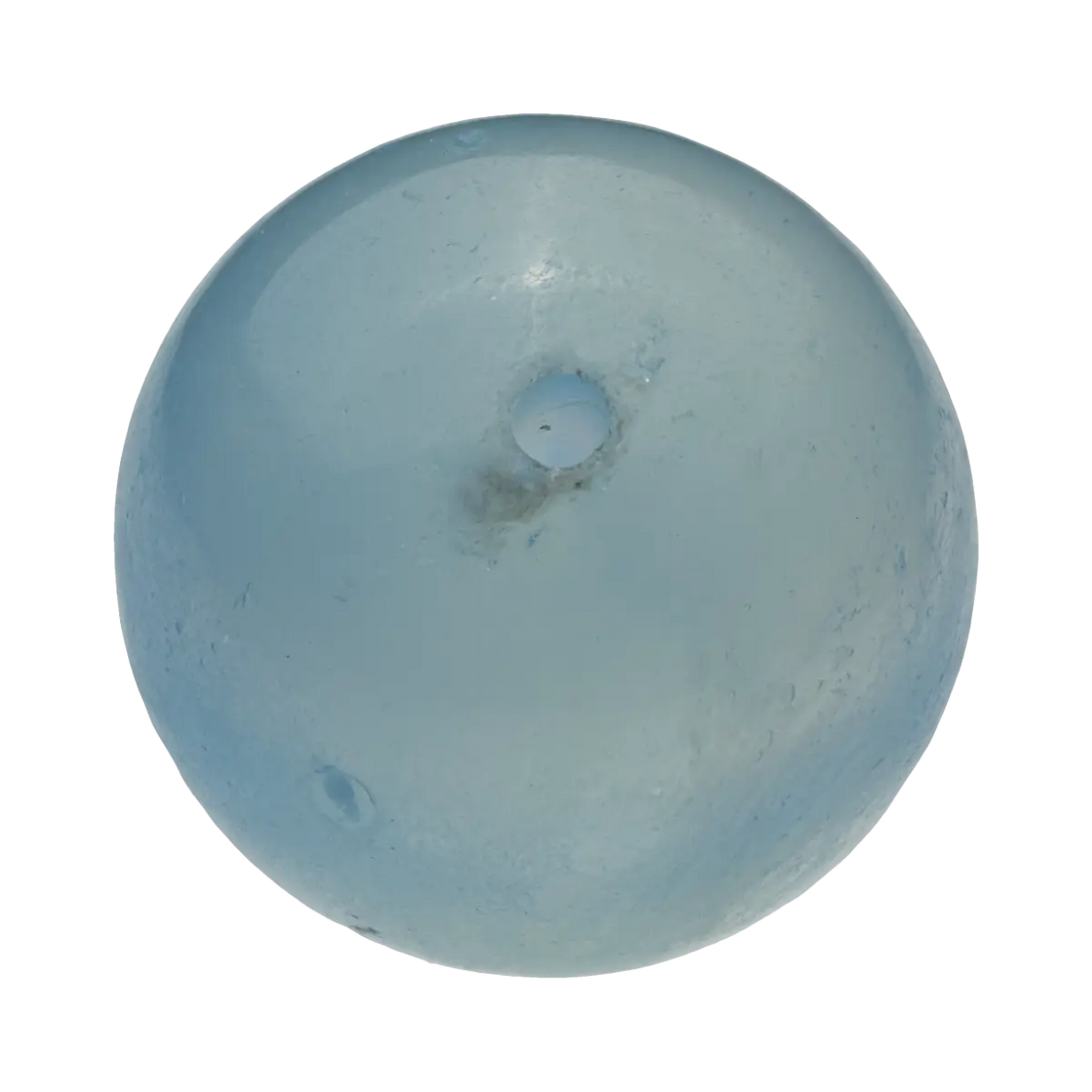 Stunning aquamarine crystal, displaying its serene blue hue and natural, captivating clarity.