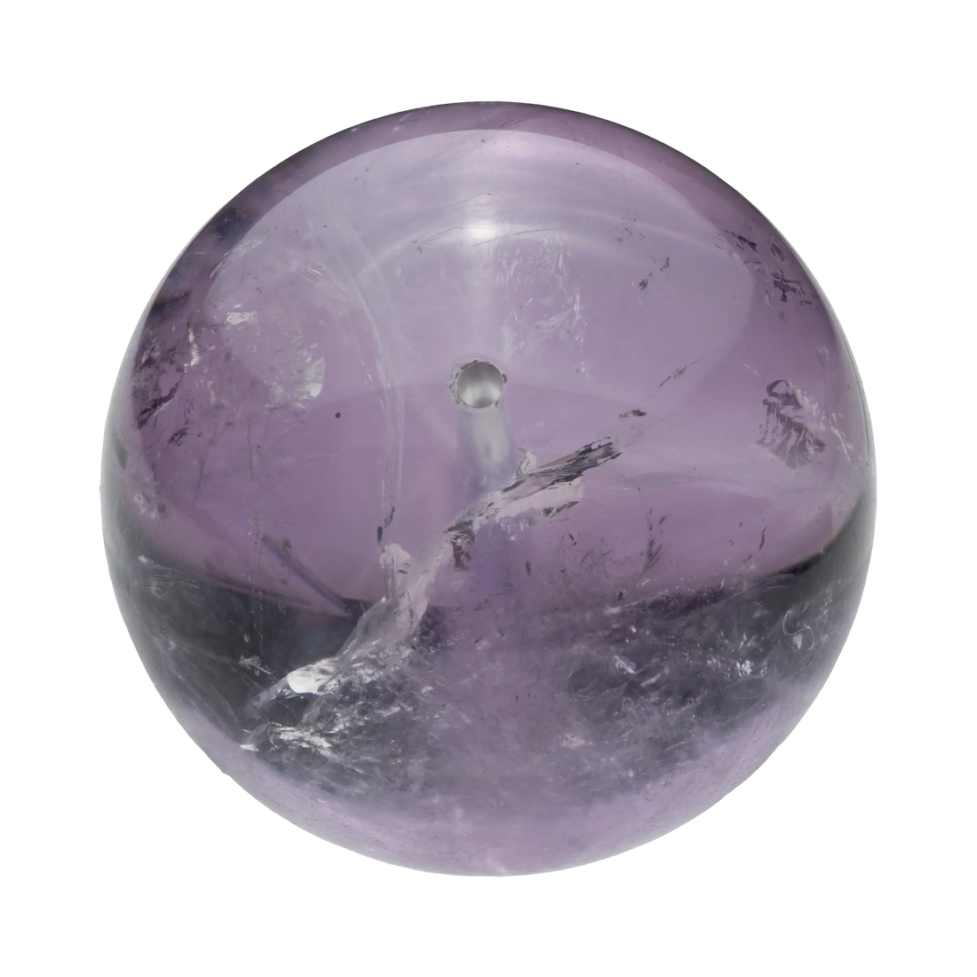 Beautiful Bolivian Amethyst crystal point, displaying subtle purple hues and natural clarity.