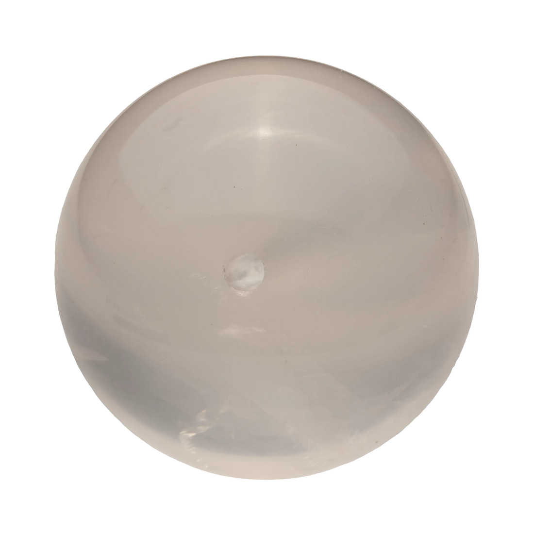 Beautiful Star Rose Quartz sphere, displaying a soft pink hue and subtle asterism under light.