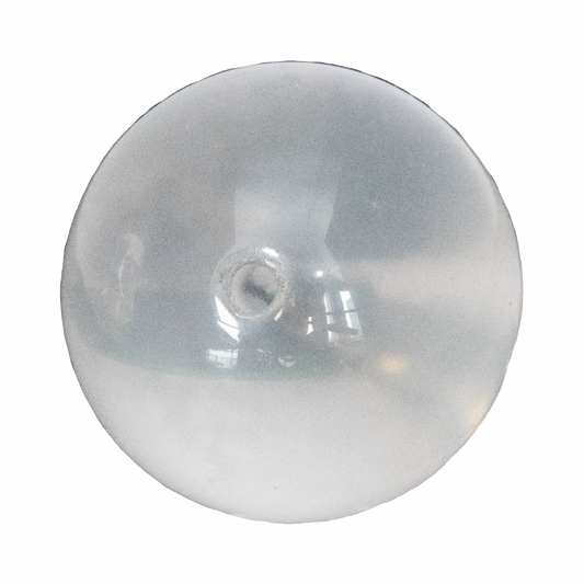Blue Needle Clear Quartz bracelet bead with clear body and blue internal lines