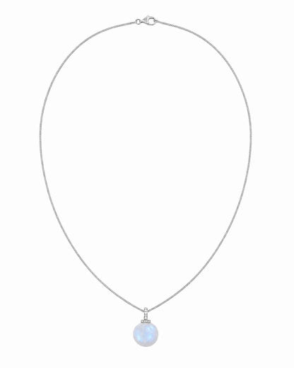 Blue Moonstone interchangeable pendant necklace, white-background product view