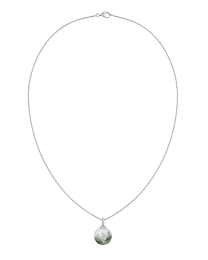 Green Phantom Quartz interchangeable pendant necklace, white-background product view