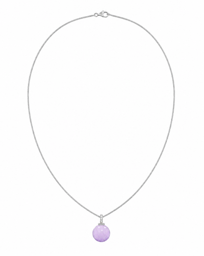 Bolivian Amethyst interchangeable pendant necklace, white-background product view