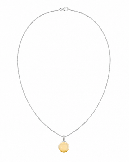 Citrine interchangeable pendant necklace, white-background product view