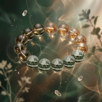 Powerful Empire Builder Wealth stack bracelet, combining prosperity crystals for ambition and success.